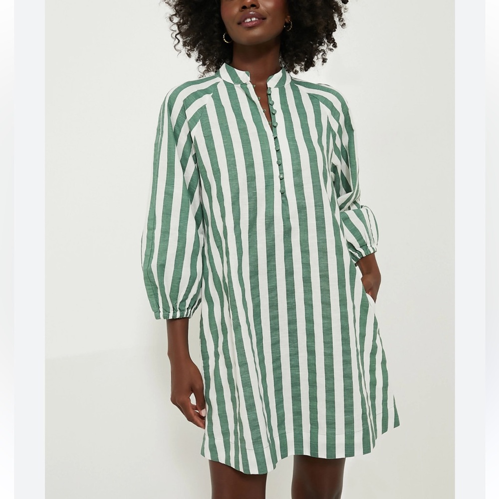 TUCKERNUCK Green Stripe Maryse Mini Caftan